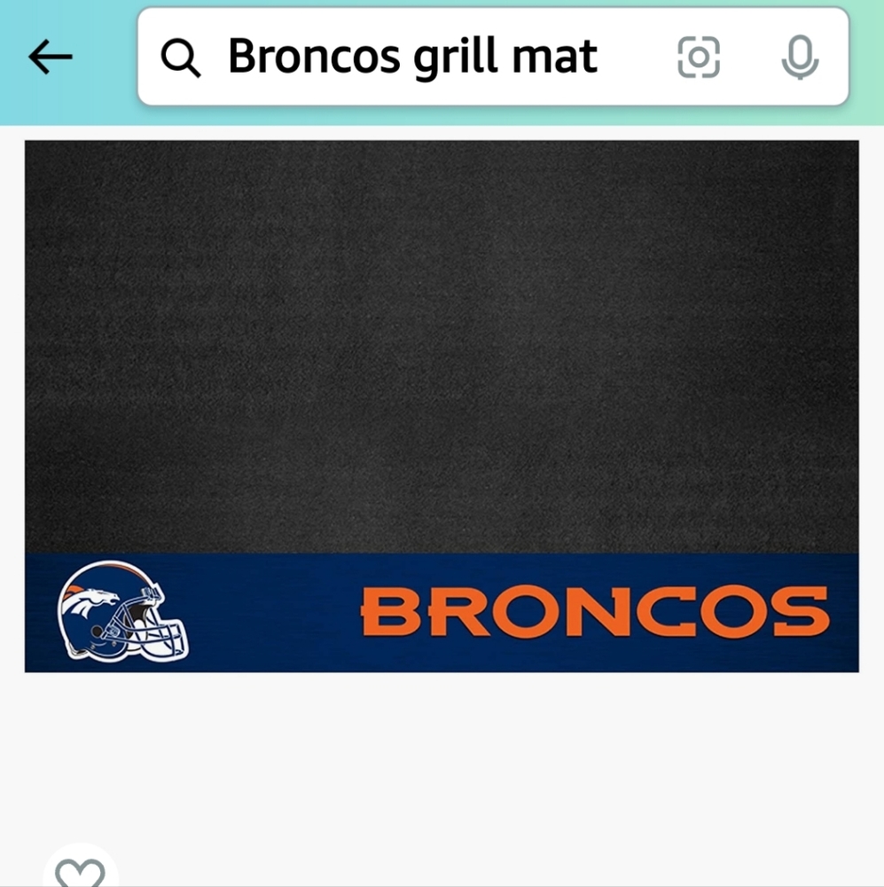 Broncos 26 x 42 in. Grill Mat